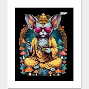 Techno T-Shirt - Psychedelic Mouse - Catsondrugs.com - Techno, rave, edm, festival, techno, trippy, music, 90s rave, psychedelic, party, trance, rave music, rave krispies, rave flyer T-Shirt Posters and Art